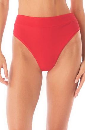 Maaji Suzy Q Reversible High Rise Bikini Bottoms in Red at Nordstrom Rack, Size X-Large