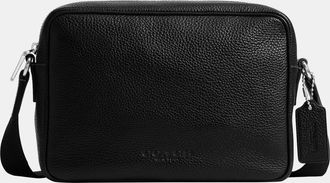 Coach Mens Colton Crossbody Bag 25 - Black Leather - One Size