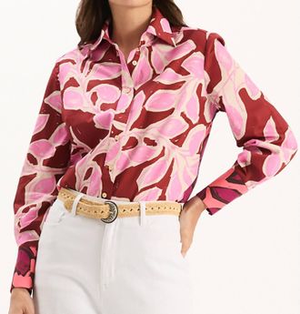 Tyler B&ouml;e Chloe Leaves Print Shirt In Multi