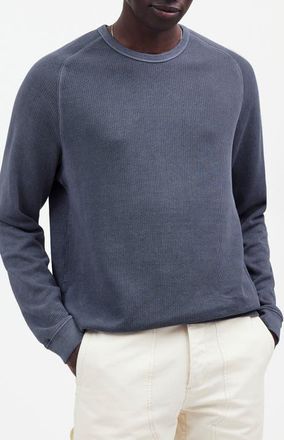 Madewell Textured Long Sleeve T-Shirt in Weathered Indigo at Nordstrom, Size Small