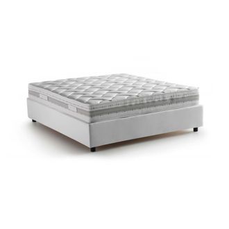 Talamo Italia Talamo Italia Cama Matrimonial Gioia, Cama Contenedor Con Revestimiento De Tela, 100% Made In Italy, Apertura Frontal, Con Colch&oacute;n Cm 140x200 Incluido