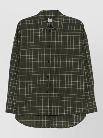 Toteme checked cotton long-sleeve shirt