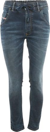 Diesel 2000s jeans met trekkoordtaille - Blauw