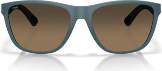 Costa 57mm Polarized Rectangular Sunglasses in Somos Blue /Copper 580G at Nordstrom