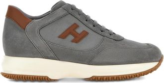 Hogan Interactive logo-detail sneakers - men - Polyamide/Calf Leather/Fabric/Rubber - 8,5 - Grey