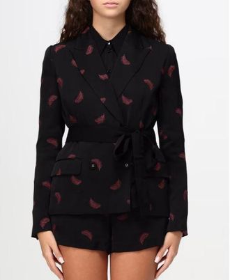 Twinset Womens 100% Viscose Stylish Shirt - Black - Size EU 38 (Womens)