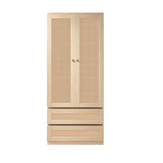 Urban Meuble Armario con 2 puertas y 2 cajones de rat&aacute;n, efecto madera
