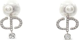 Dior 20s Tribales rhinestone earrings - Silver