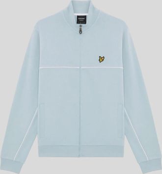 Lyle & Scott Mens Lyle & Scott Piped Full Zip Track Top - Opal Blue - Size: 42/Regular