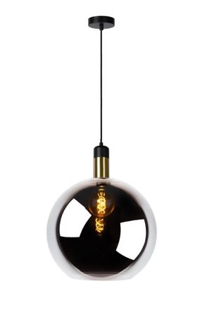 Lucide JULIUS Dimmable Adjustable Height Indoor Vintage Pendant Light 1xE27 in Grey
