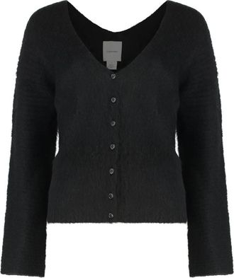 Calvin Klein Cardigan In Mixed Alpaca