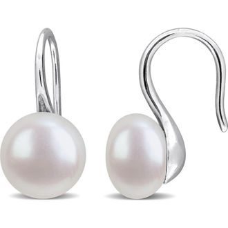 Delmar Cultured Freshwater Pearl Drop Earrings in White at Nordstrom Rack
