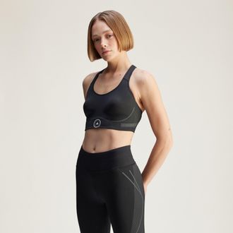 adidas ADIDAS by Stella McCartney Womens TruePace High Support Sports Bra - Black - Size S (A-B)