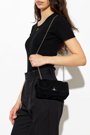 Vivienne Westwood Chain Shoulder Bag, Womens, Black