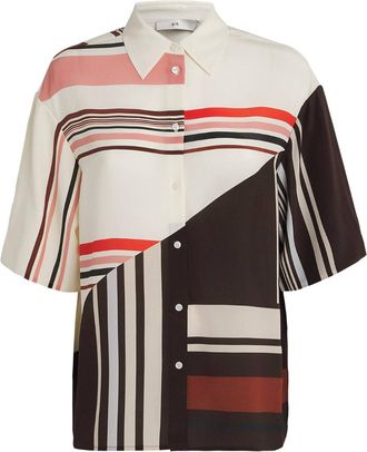 Sir. Thistle Short-Sleeve Silk Shirt Size S