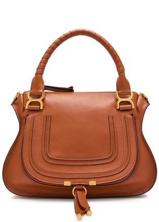Chlo&eacute; Marcie Medium Grained Leather Tote bag - Tan - One Size