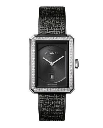 Chanel BOY.FRIEND Tweed Diamond Set Watch