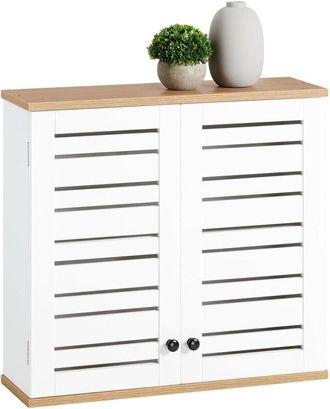 SoBuy Bathroom Wall Cabinet Wall Mounted Storage Cabinet Cupboard with 2 Doors,BZR42-W - Sobuy