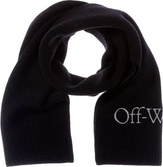 Off-white Knit Wool Scarf