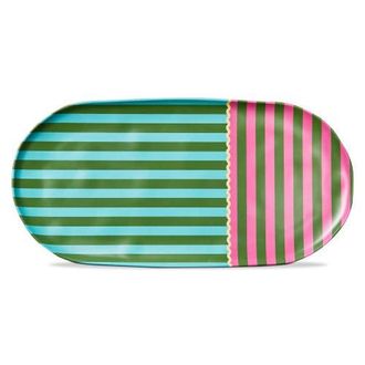 Tag Cabana Stripe Melamine Platter Multi Melamine Summer in Green at Nordstrom