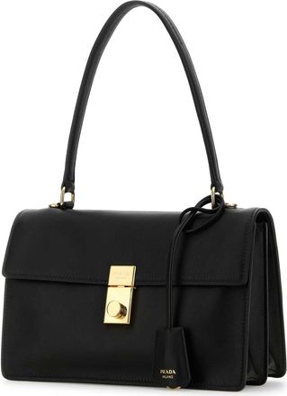 Prada Womens Black Leather Handbag Nero Vitello Borse A Mano Bag