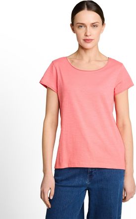 Tom Tailor T-Shirt TOM TAILOR, Damen, Gr. XXL, soft coral pink, Jersey, Obermaterial: 100% Baumwolle, unifarben, regular fit normal, Rundhals, Shirts T-Shirt