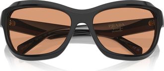Prada 62mm Oversize Butterfly Sunglasses in Black at Nordstrom