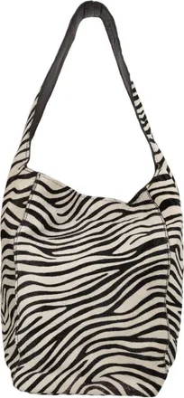 Alysi Multicolor Slouchy Animal Print Leather-Blend Shoulder Bag