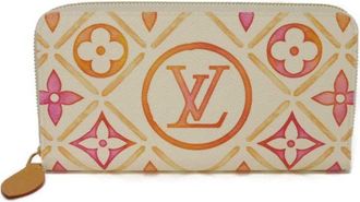 Louis Vuitton Coral Color Monogram Pink White Monogram Long Wallet (Bi-Fold) (Pre-Owned)