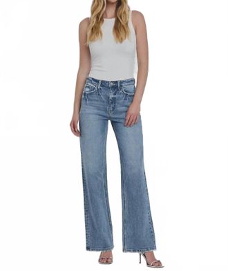 Flying Monkey Clare Super High Rise Wide Leg Jeans - Plus In Blue