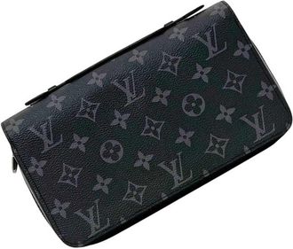 Louis Vuitton Black Monogram Eclipse Monogram Eclipse Long Wallet (Bi-Fold) (Pre-Owned)