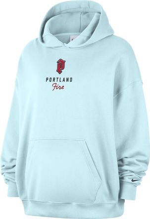 Nike Womens Portland Fire Oversized French Terry Pullover Hoodie in Blue | IR0858-474