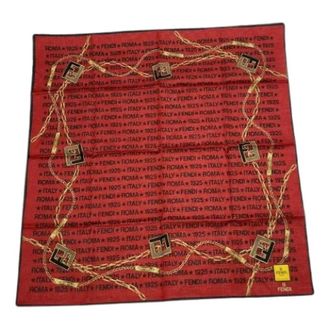 Fendi Pre-owned Zijden Sjaal - Dames - Vintage Accessoires - Rood - ONE Size - Vintage