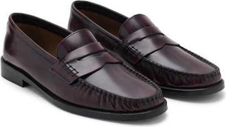 Mango Luisa Penny Loafer in Burgundy at Nordstrom, Size 6.5Us