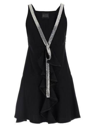 Giovanni Bedin Black Viscose Short Womens Dress