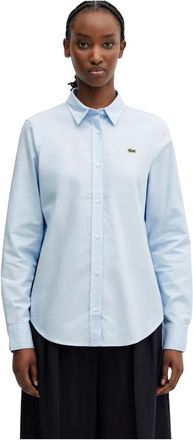 Lacoste Camisa Oxford - Blouses & Shirts - Mujer - Azul - L