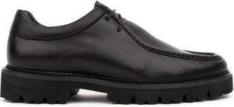 Sergio Moretti Zwarte Leren Formele Schoenen - Heren - Veterschoenen - Zwart - 45 EU - Leer - Schoenen
