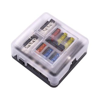 OEM Soporte Para Caja De Fusibles, Bloque De Fusibles Ato/atc Para Autom&oacute;vil Con Indicador Led, Cubierta Protectora Adhesiva A Prueba De Humedad Para Auto