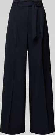 Betty Barclay Wide Leg Hose mit Bindeg&uuml;rtel in Marine, Gr&ouml;&szlig;e 36
