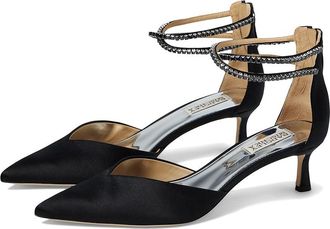 Badgley Mischka Lilibeth High Womens Heels Black : 6.5 M, Leather