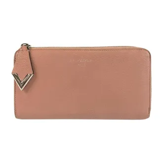 Louis Vuitton Grayish Magnolia Pink Leather Long Wallet (Bi-Fold) (Pre-Owned)
