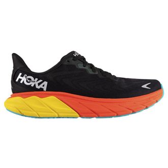 Hoka One One Hoka Arahi 6 Textile Mens Low Top Trainers - Black Flame - Size:UK 10.5
