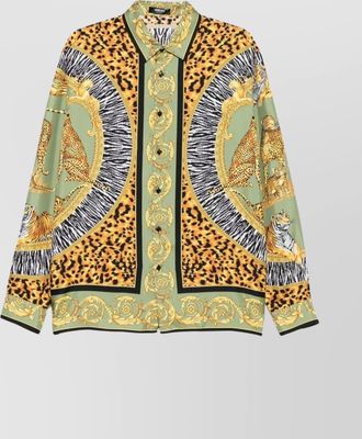 Versace animal barocco graphic print shirts
