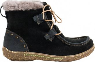 El Naturalista Womens Nido Fur-Lined Ankle Boot In Lux Suede