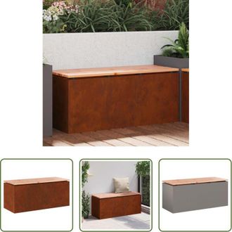 vidaXL Panchina in acciaio corten - Panchina da giardino Ruggine 100 x 40 x 43 cm acciaio corten