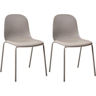 Beliani Set of 2 Conference Chairs DORR Taupe