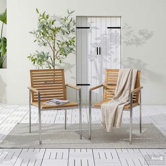 Jardi Set di 2 sedie da giardino TEAKLINE, Jardi