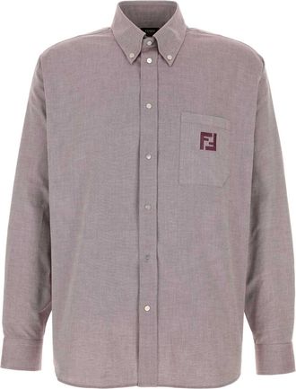 Fendi Purple Oxford Shirt
