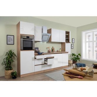 Respekta Cucina Modulo cucina blocco vuoto senza maniglie rovere bianco Lorena 330 cm Respecta
