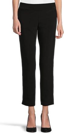 Krazy Larry Pull On Microfiber Ankle Pants Womens Casual Pants Black : 10 27, Elastane/Polyester